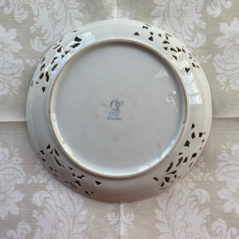 Antique Dresden porcelain plate