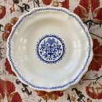 Antique Gien porcelain deep plate  |  large