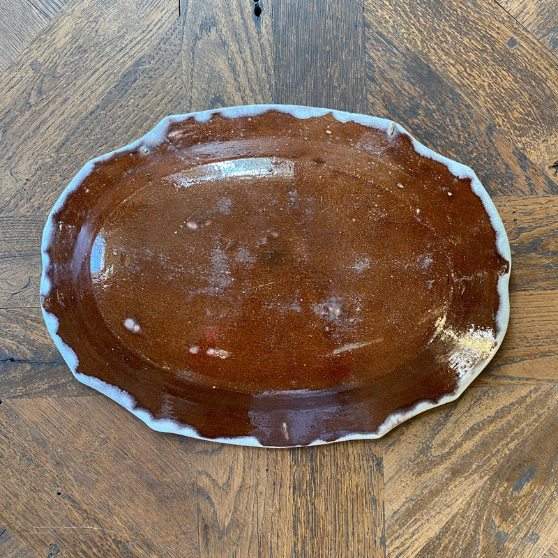 Antique ceramic serving plate
