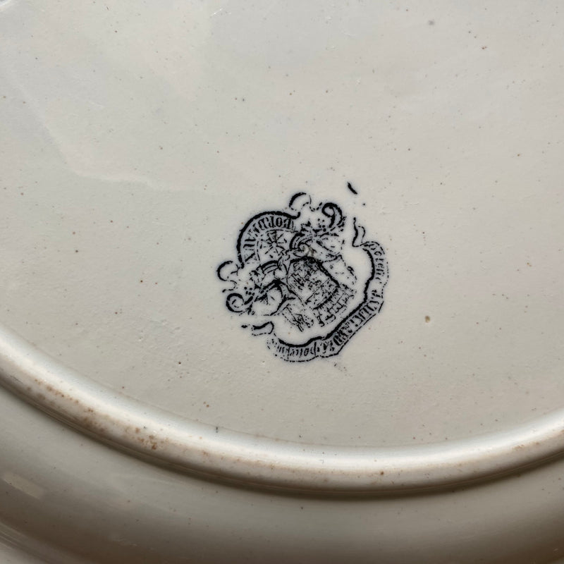 Antique French grand porcelain plate