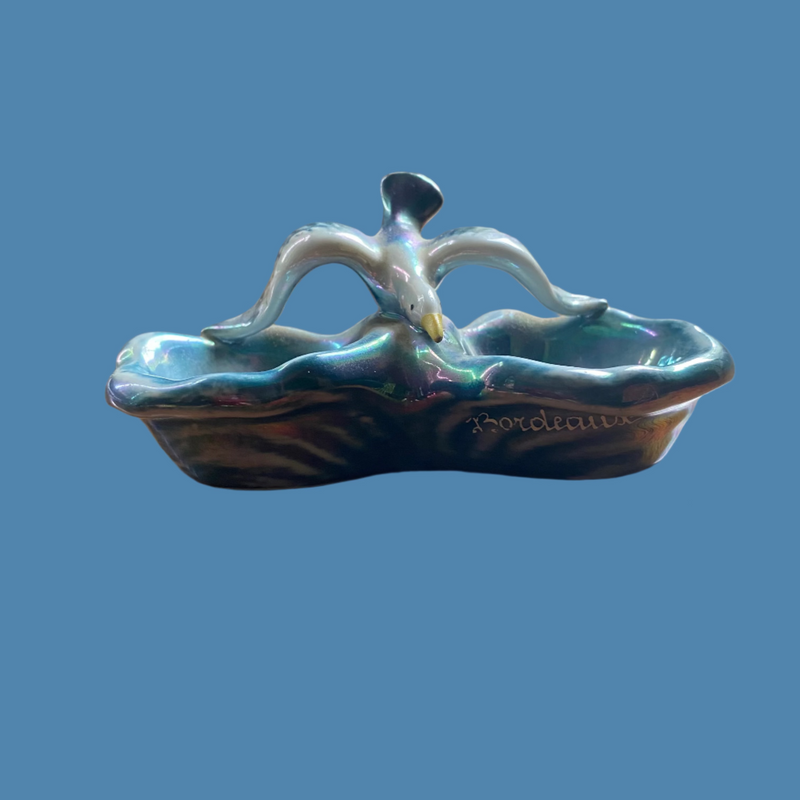 Porcelain Seabird Salt & Pepper Dish