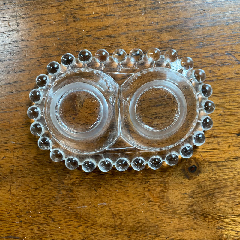 Glass Salt & Pepper Dish