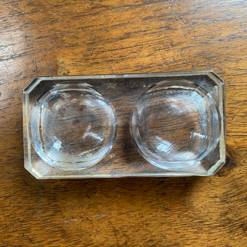 Glass Salt & Pepper Dish