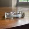 Glass Salt & Pepper Dish
