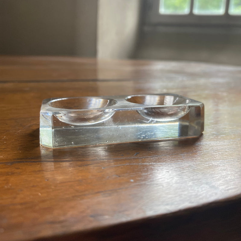 Glass Salt & Pepper Dish