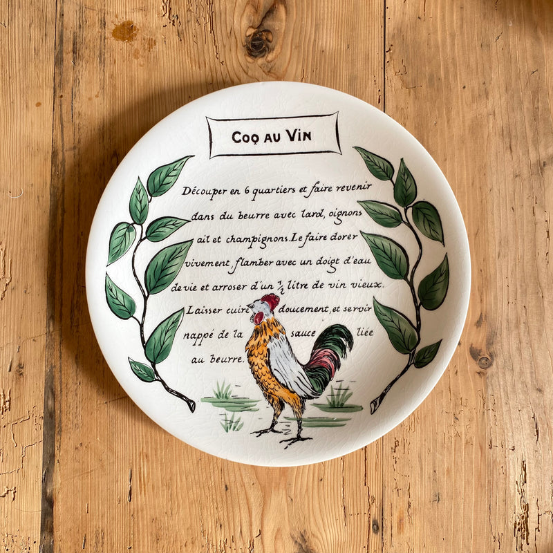 Gien "Coq au Vin" Dinner Plate