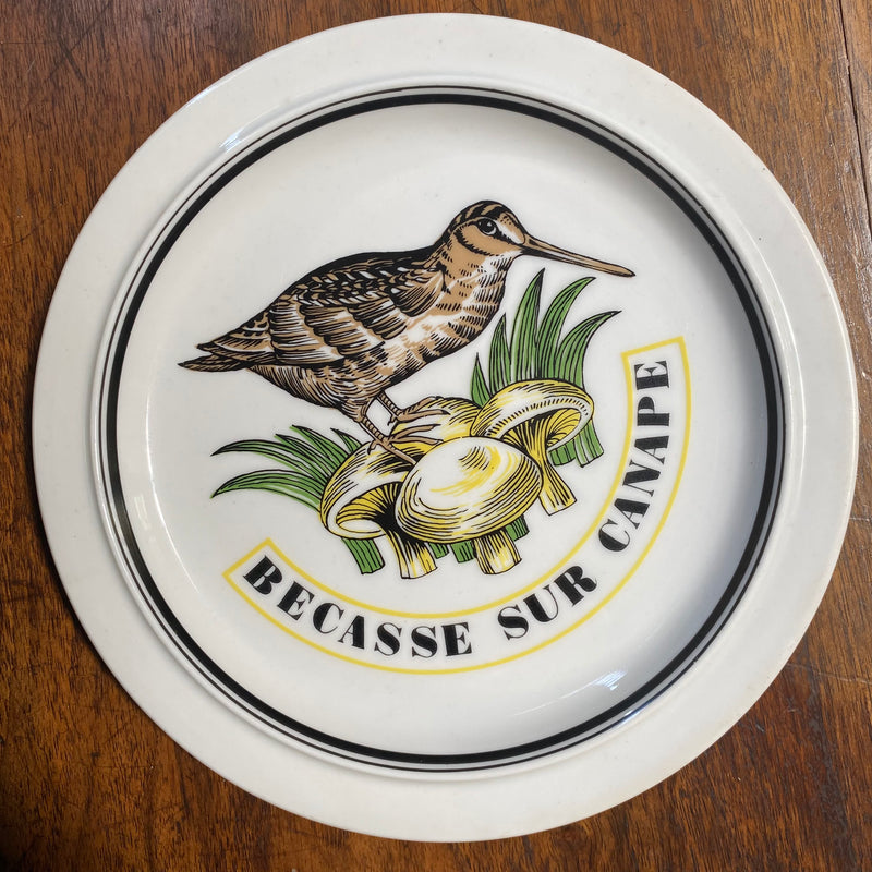 "Becasse sur Canape" Plate