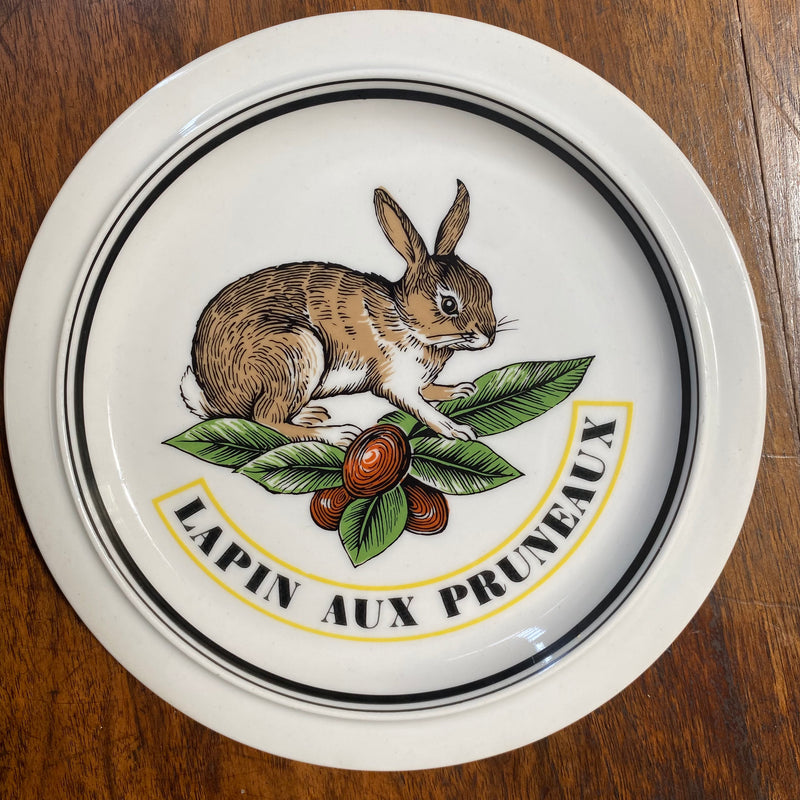 "Lapin aux Pruneaux" Plate