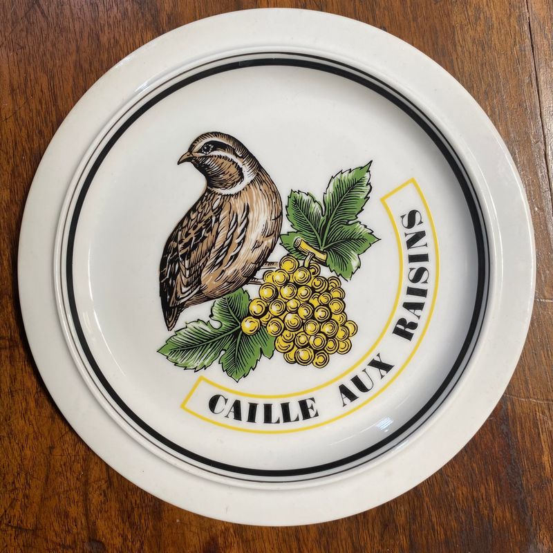 "Caille aux Raisins" Plate