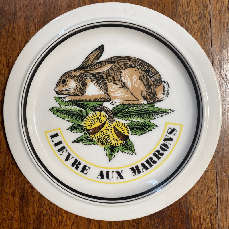 "Lievre aux Marrons" Plate