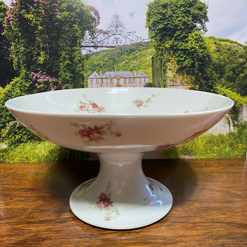 Floral Limoges Porcelain Cake Stand