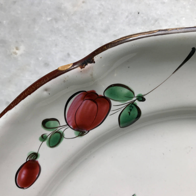 18th Century Handpainted Earthenware Plate